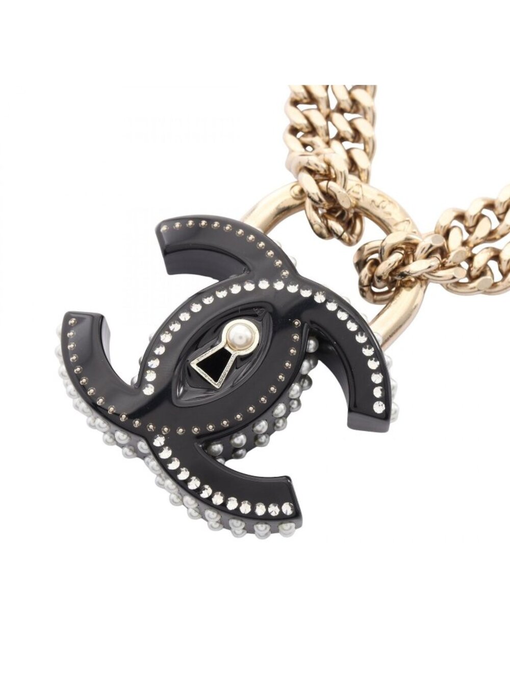 Chanel Choker CC Logo Padlock Motif Necklace